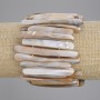 Brățară din bețișoare sidef, diametru 37-53×5-7 mm, lungime 18 cm, elastică