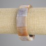 Brățară din coral fosil, pătrate 18x18 mm, lungime 18 cm ±, pe elastic