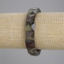 Brățară din jasper Sânge de dragon, fațetată pătrată, diametrul 12×12 mm ±, lungime 18 cm ±, pe elastic