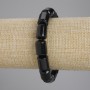 Brățară cu mărgele cilindrice de agat, diametrul 14×10 mm, lungime 18 cm, elastică