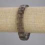 Brățară din topaz fumuriu, verigi fațetate, diametrul 12,5×9,5 mm, lungime 18 cm, elastică