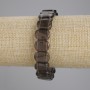 Brățară cu topaz fumuriu, verigi netede, diametru 14×10, 5 mm ±, lungime 18 cm ±, elastică