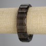 Brățară din cuart fumuriu, lanț plat, diametrul 18×13 mm, lungime 18 cm, elastic