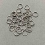 Furnitură Inel cu arc, diametrul 7 mm, metal argintiu, ambalare 1 kg