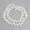 Mărgele de perle de râu, ovale, formă de fluture, diametru 6,5–7,5 mm, dimensiuni 5×4,5 mm, lungime 38 cm ±, pe șnur
