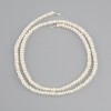 Mărgele de perlă de râu, diametru 3–3,5×2 mm, lungime aproximativă 36 cm, pe fir