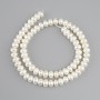 Mărgele din perle de apă dulce, diametrul 6,5-7,5 mm, 5×4,5 mm, lungime 35 cm ± pe fir