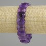 Brățară din ametist fațetat, dimensiune 15x11 mm, lungime 18 cm (elastic)