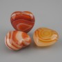 Bază pentru pandantiv – inimă din agată, 20×20 mm ±, cu orificiu
