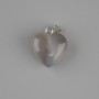 Pandantiv Inimă din agat fumuriu 15×15×22mm+