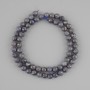 Mărgele de safir tăiate, formă sferică, diametru aproximativ 6 mm, lungime aproximativ 39 cm, pe șnur