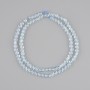 Mărgele de topaz, tăiate, în formă de monedă, diametrul de 4 mm ±, lungimea 39 cm ±, pe șnur