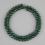 Mărgele Chrysoprază tăiate sferic, diametrul 6 mm ±, lungime 41 cm ± pe ata