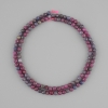 Mărgele Safir Rubin, sferice, fațetate, diametru 3,5 mm, lungime 38 cm