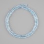 Mărgele de topaz tăiate cubice, diametrul 3×3 mm ±, lungime 39 cm ±