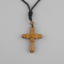 Pandantiv Cruce din ochi de tigru, diametru 47×36 mm ±, pe șnur negru, reglabil, lungime 78 cm+