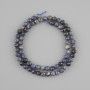Mărgele din safir natural, bilă tăiată, diametrul 5–5,5 mm, lungimea șirului aproximativ 38 cm