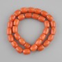 Mărgele din coral baril, diametrul 12,5×10 mm, lungime ±40 cm