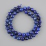 Mărgele din piatră naturală cianit, bilă netedă, diametrul 8 mm ±, lungime 39 cm ± pe șnur