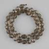 Mărgele Topaz fumuriu cu fațete, diametrul 9×8 mm ±, lungimea 37 cm ±, pe fir