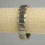 Brățară cu pirită, verigi netede rotunjite 15×10 mm, lungime 18 cm +/-, extensibil