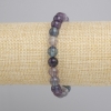 Brățară fluorit – bilă lucioasă, diametrul 8 mm, lungime 18 cm, pe bandă elastică