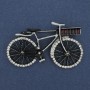 Broșă bicicletă cu strasuri argintii 49×37 mm+