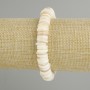 Brățară din scoică Skarfarka, rondel, diametrul 10×2 mm ±, lungime 18 cm ±, elastică