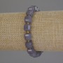 Brățară cu agat fumuriu, cuburi tăiate, diametru 8×8 mm ±, mărgele de 3 mm ±, lungime 18 cm ±, elastic