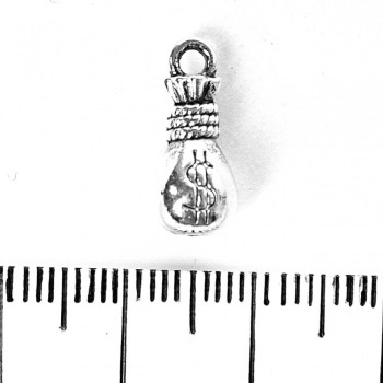 Pandantiv – pungă de bani, 15x6 mm, pachet 20 g +/- 13 buc