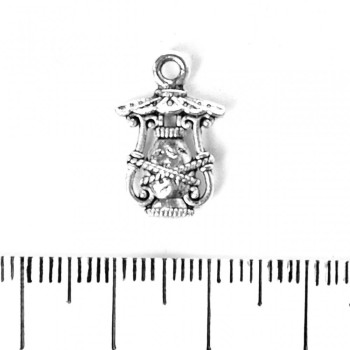 Pandantiv Lampă cu kerosen, diametru 18×12 mm, greutate 20 g, pachet de 20 buc.