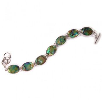 Brățară Haliotis cu 7 pietre ovale, închizătoare toggle