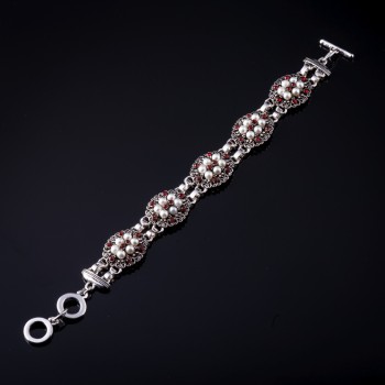 Brățară Liza din sticlă roșie 22 cm