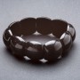 Brățară elastică neagră din agat presat, lanț 22x18 mm
