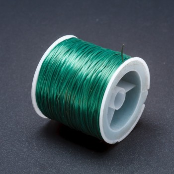 Elastic pentru artizanat pe bobină, verde, lungime 30 m+