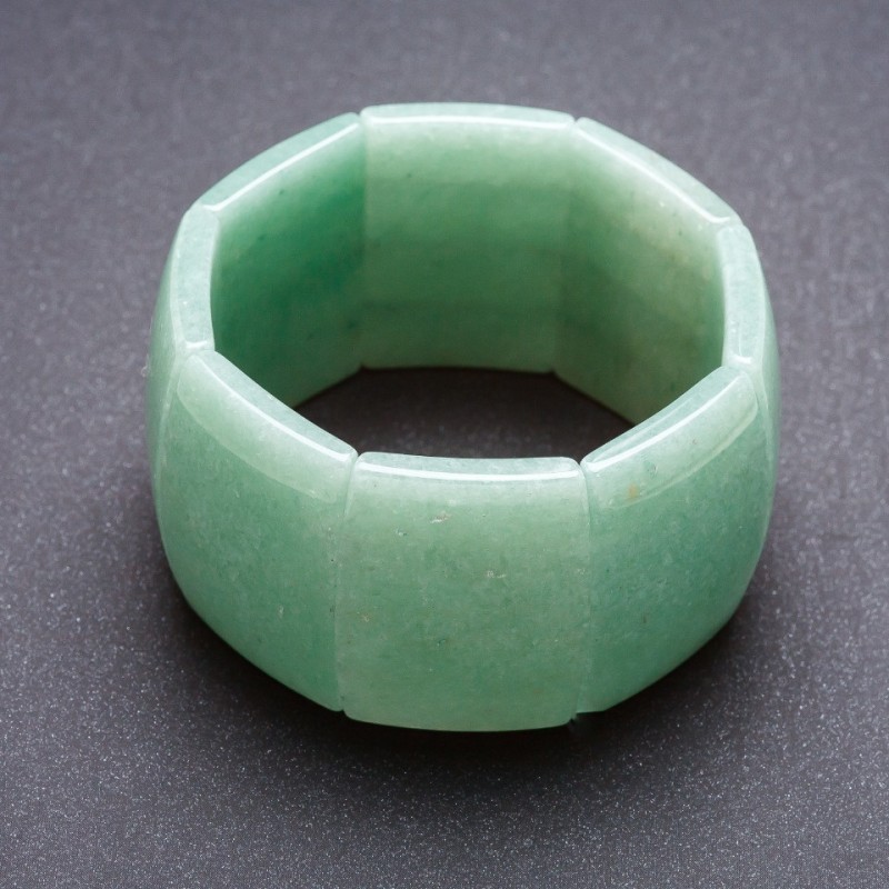Brățară Elite Nefrit pe elastic, zale dreptunghiulare 4x2 cm, 8 cm