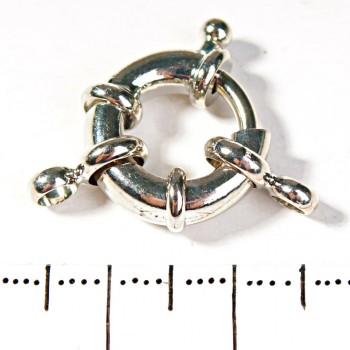 Închizătoare donut pentru mărgele și brățări, pentru un singur șir, mare, 12 mm