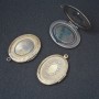 Furnitură pentru pandantiv cu secret pe închizătoare, culoare metalică „bronz” 3 × 2,4 cm