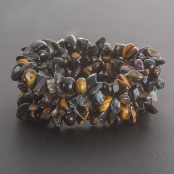 Brățară cu ochi de șoim „fragmente de piatră” pe elastic