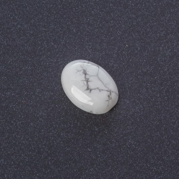 Furnitură cabochon kaholong natural, piatră 18×13 mm (+/-)