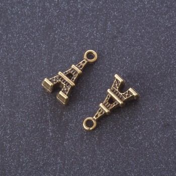 Furnitură pandantiv «Turnul Eiffel» culoare metal bronz 1,6×0,8 cm greutate 20 g + -19 buc.