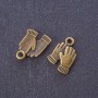 Furnitură pentru pandantiv «Mâinile» culoare bronz închis, 18×13 mm, greutate 20 g, +/- 17 buc.