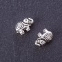 Conector pentru mărgele – inserție „Elefant” culoare metalică argintiu, diametru 9×13 mm, ambalaj de 20 g ± 15 buc