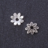 Furnitură capăt floral, culoare argintiu, 9 mm, finisaj 20 g ±100 buc.