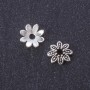Furnitură capăt floral, culoare argintiu, 9 mm, finisaj 20 g ±100 buc.