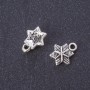 Pandantiv de bijuterie «Steaua de Crăciun» culoare metalică argintiu 13×11 mm, ambalaj 20 g +/- 35 buc