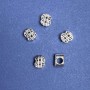 Inserție mărgea Pandora „Dolar” 10x12mm, diametrul 5mm, fațetat, 20 g ±6 buc.
