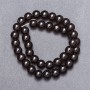 Mărgele negre de agat (presate), sferice, diametrul de 10 mm, lungimea 37 cm