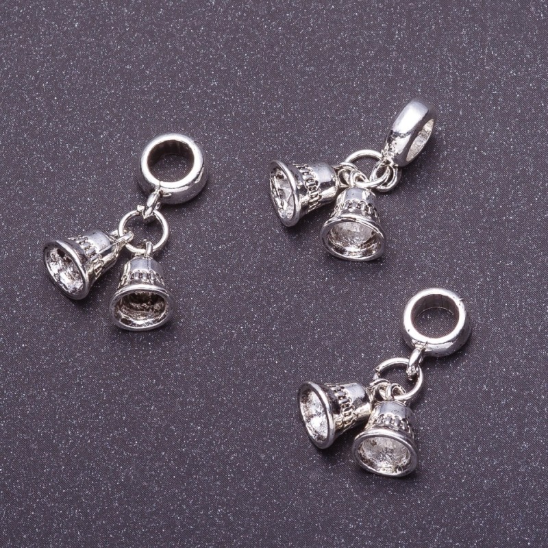 Furnitură bail cu pandantiv Clopoțeii Pandora, L, 5 cm, set de 3 buc