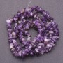 Mărgele din piatră naturală de ametist – granule pe fir, diametru 7x3 mm (+/-), lungime 80 cm+